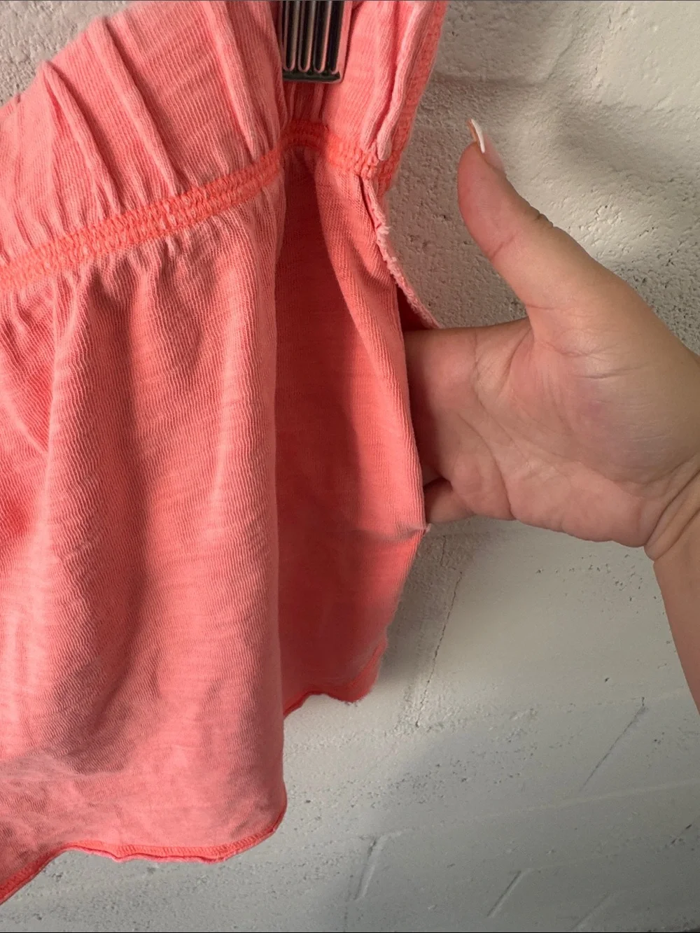 Neon peach PINK Two-Piece short Set